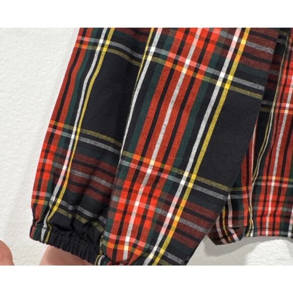Crewcuts Tartan Plaid Ruffle Apron Top Girls Size Small Holiday Ruffle Trim - Picture 3 of 7